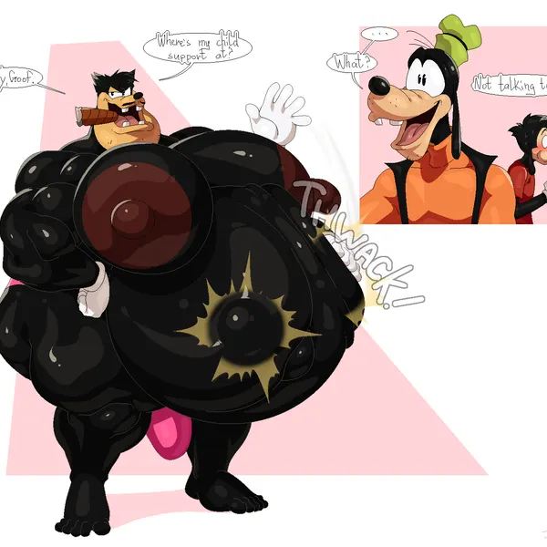 goofy (disney), max goof, pete (disney) (disney, goof troop) created by bobthetanuki