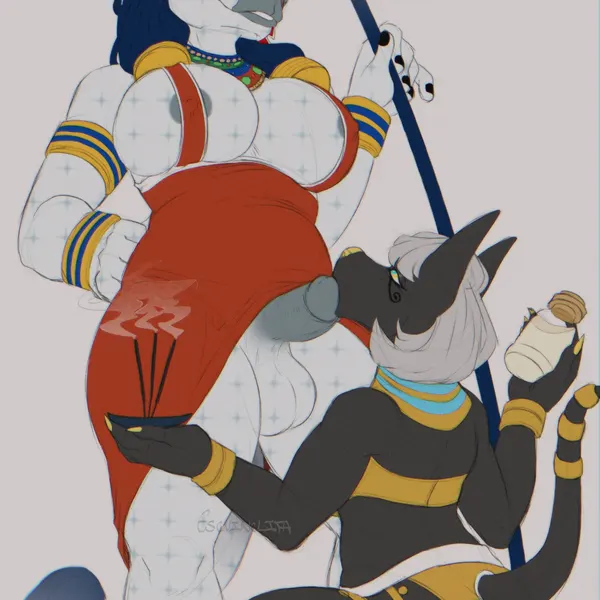 hathor, nefu (egyptian mythology, middle eastern mythology) created by escuinclita