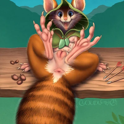 hoodwink (dota) (dota, valve) created by cloudweaver (artist)