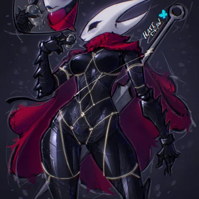 hornet (hollow knight) (hollow knight: silksong, hollow knight (franchise)) created by hatidraw