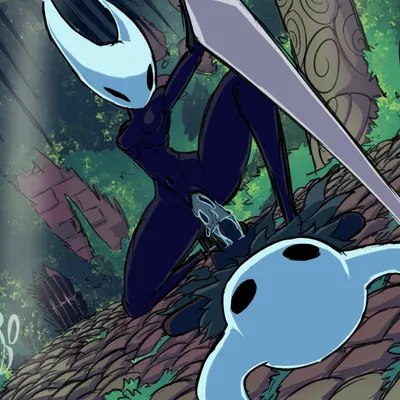 hornet (hollow knight), the knight (hollow knight) (hollow knight (franchise), team cherry) created by neurolewd