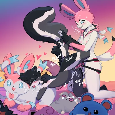 hyacinth (cheeseuschrist), pallas (cheeseuschrist) (nintendo, pokemon) created by somik