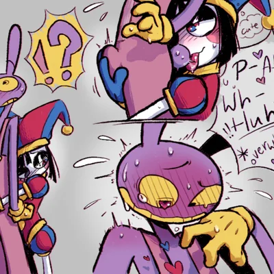 jax (tadc), pomni (tadc) (glitch productions, the amazing digital circus) created by blueespresso69