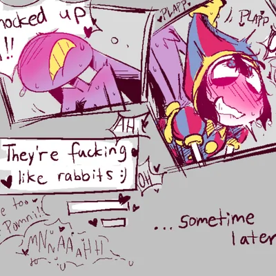 jax (tadc), pomni (tadc) (glitch productions, the amazing digital circus) created by blueespresso69