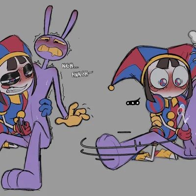 jax (tadc), pomni (tadc) (glitch productions, the amazing digital circus) created by ethicalgoon