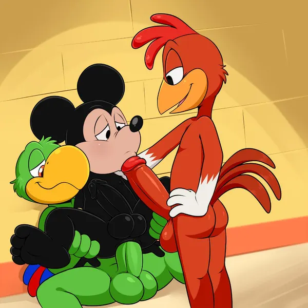 jose carioca, mickey mouse, panchito pistoles (disney, the three caballeros) created by lonbluewolf