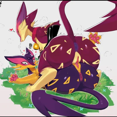 kaden (mudasnake), red felyne (nintendo, pokemon) created by vilf