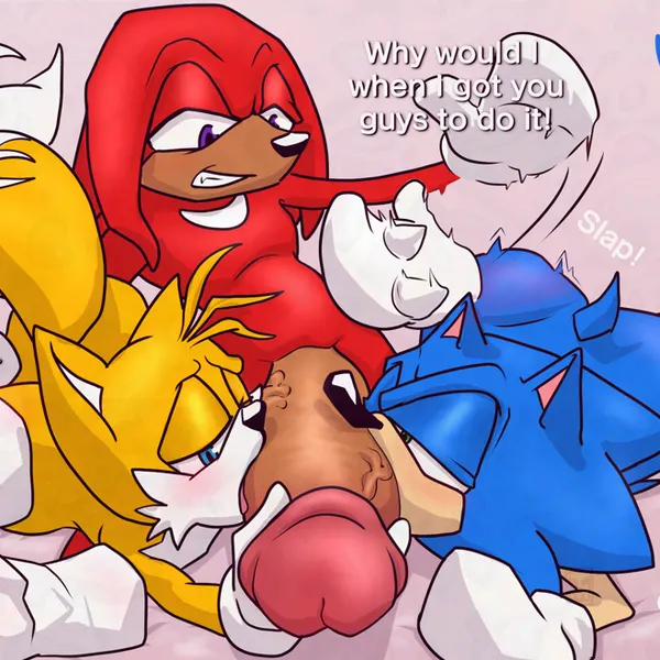knuckles the echidna, miles prower, sonic the hedgehog (sega, sonic the hedgehog (series)) created by tenge mage
