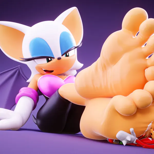 knuckles the echidna, rouge the bat (sega, sonic the hedgehog (series)) created by milkmeister3d