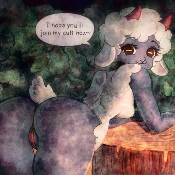 lamb (cult of the lamb) (cult of the lamb, massive monster (studio)) created by rispi