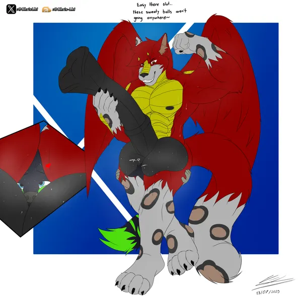 lhikan (chrislhi), silver fang (furry1997) (european mythology, greek mythology) created by chrislhi