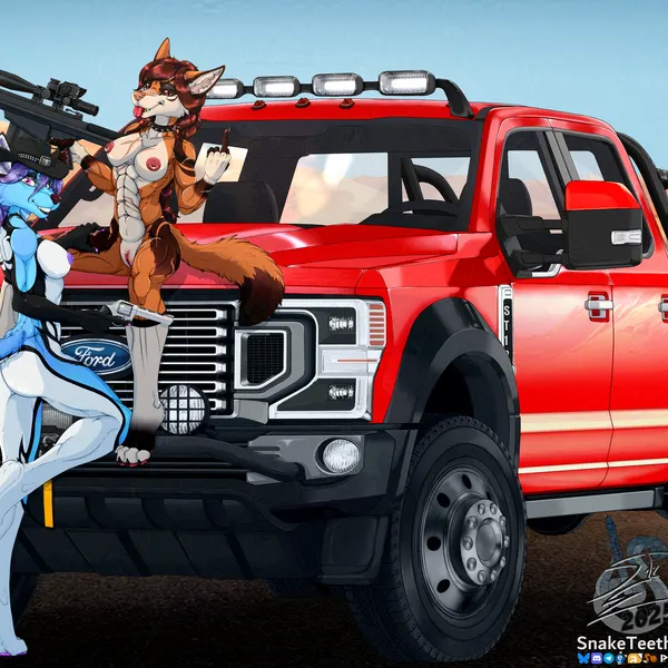 loona darkfox (loona darkness), zero (loona darkness) (ford, ford super duty) created by snaketeeth12