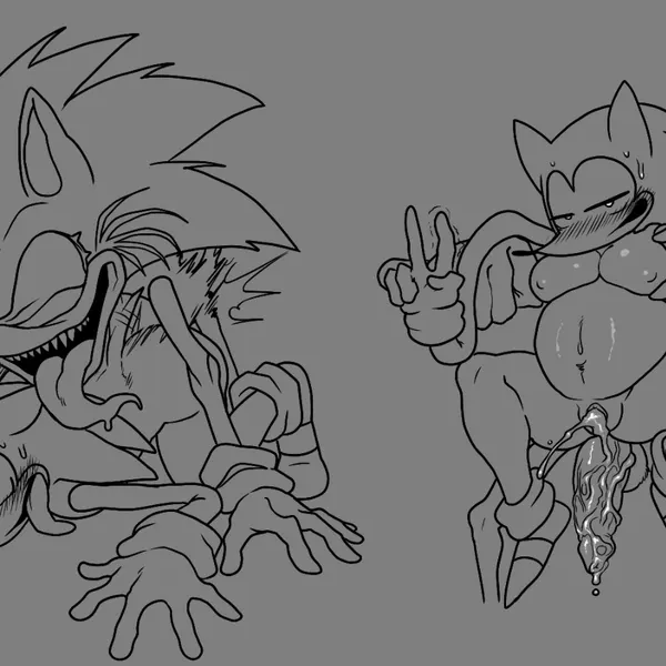 lord x, lord x (sonic exe), needlemouse (character) (creepypasta, needlem0use (analogue horror)) created by voideyedpanda