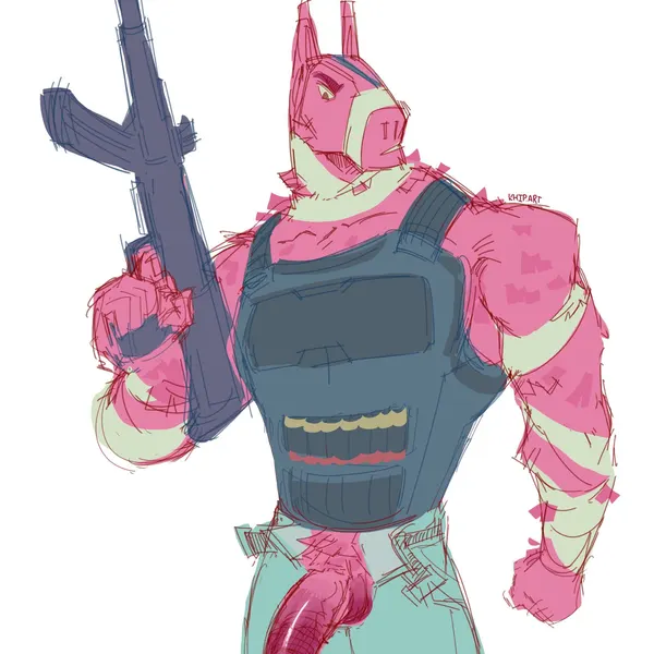 lt. john llama (epic games, fortnite) created by khipart