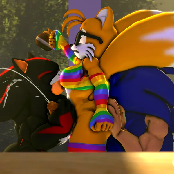 miles prower, shadow the hedgehog, sonic the hedgehog (sega, sonic the hedgehog (series)) created by angelic endowment