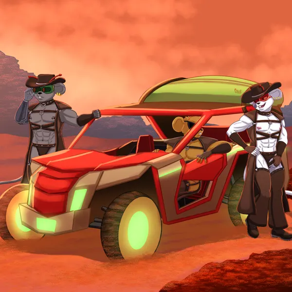 modo (bmfm), throttle (bmfm), vinnie (bmfm) (biker mice from mars) created by dgemporium