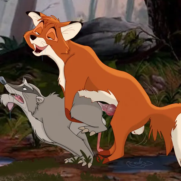 mr. digger (fath), tod (tfath) (disney, the fox and the hound) created by holidaypup