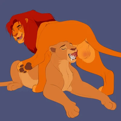 nala (the lion king), simba (the lion king) (disney, the lion king) created by lynxbrush