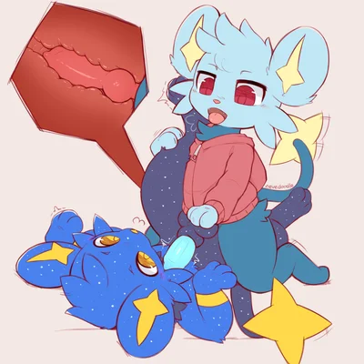 neve (plattyneko), star the shinx (nintendo, pokemon) created by plattyneko