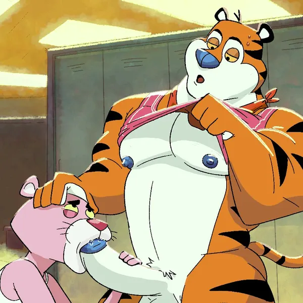 pink panther, tony the tiger (frosted flakes, kellogg's) created by backhog