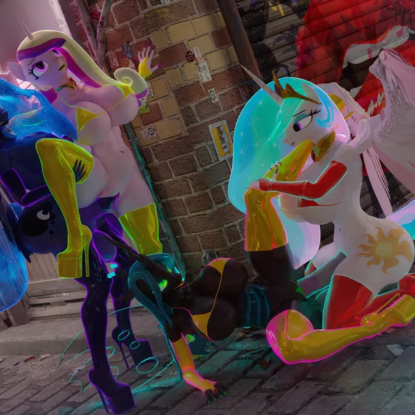 princess cadance (mlp), princess celestia (mlp), princess luna (mlp) (friendship is magic, hasbro) created by vladichslg
