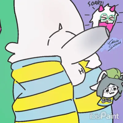 ralsei, temmie (undertale) (deltarune, undertale) created by colin slenced