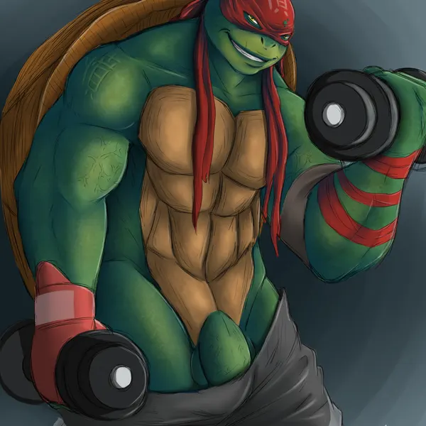 raphael (tmnt) (teenage mutant ninja turtles, teenage mutant ninja turtles (2014)) created by bakameganekko