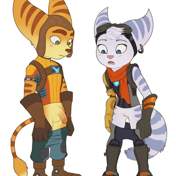 ratchet (ratchet and clank), rivet (ratchet and clank) (ratchet and clank, sony corporation) created by cattont