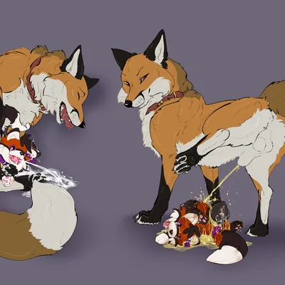 red fox (f3ral), rotfell the fox created by feelferal