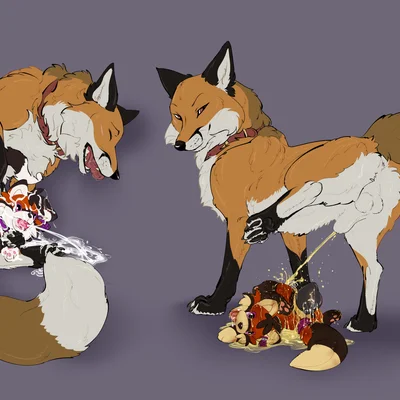 red fox (f3ral), rotfell the fox created by feelferal