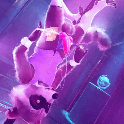 rocket raccoon (guardians of the galaxy, marvel) created by sidekick