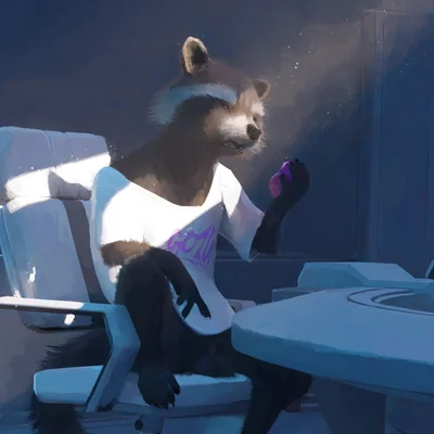 rocket raccoon (guardians of the galaxy, marvel) created by sidekick