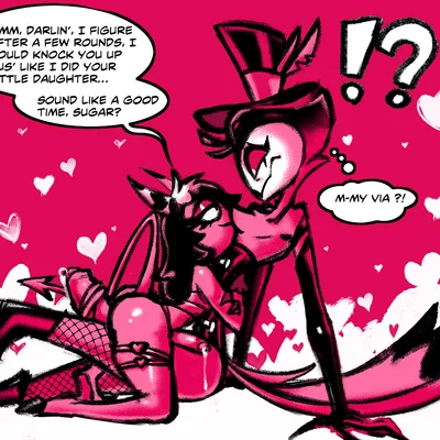 sallie may (helluva boss), stolas (helluva boss) (hellaverse, helluva boss) created by eviltqf