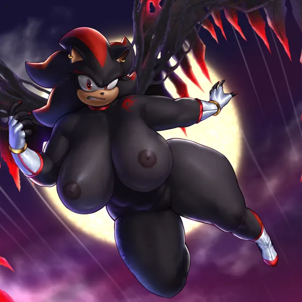 shadow the hedgehog (sega, sonic the hedgehog (series)) created by blu rent