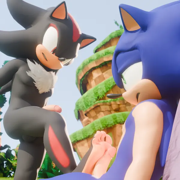 shadow the hedgehog, sonic the hedgehog (sega, sonic the hedgehog (series)) created by twintails3d