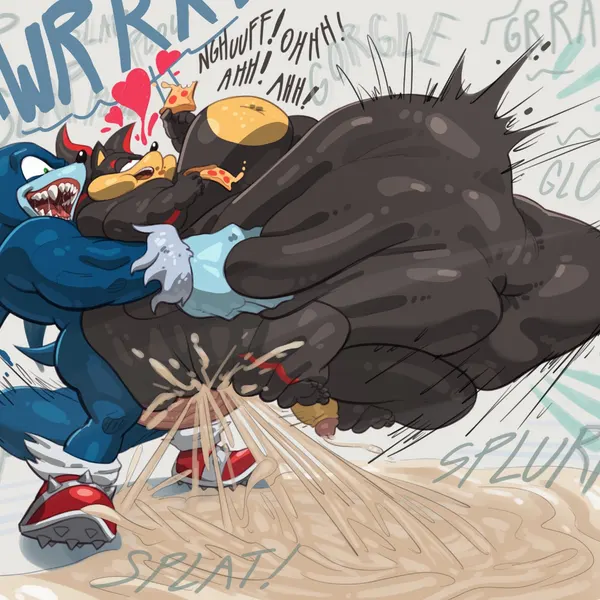 shadow the hedgehog, sonic the hedgehog, sonic the werehog (sega, sonic the hedgehog (series)) created by lotolotl