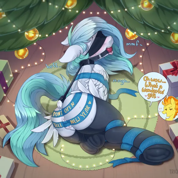 siriusnavigator, spitfire (mlp), wonderbolts (mlp) (christmas, friendship is magic) created by trickate