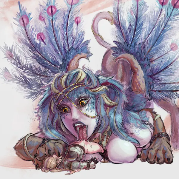 sphinx (dragon's dogma) (capcom, dragon's dogma) created by snowyfeline