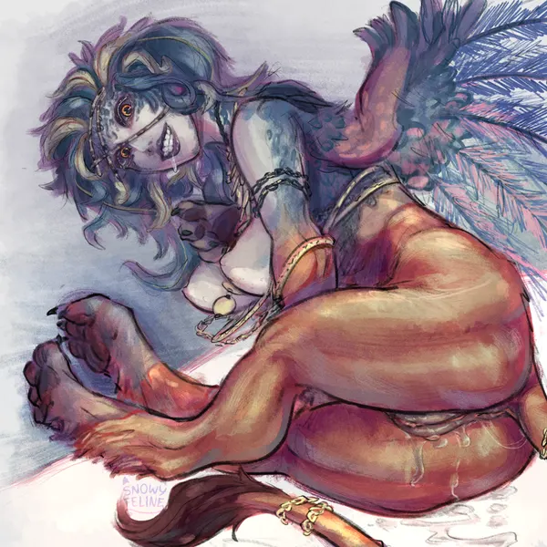 sphinx (dragon's dogma) (capcom, dragon's dogma) created by snowyfeline