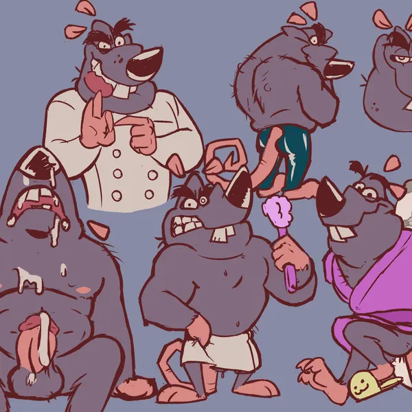 squealers chief, verminious snaptrap (brok the investigator, cowcat games) created by spectral-bat