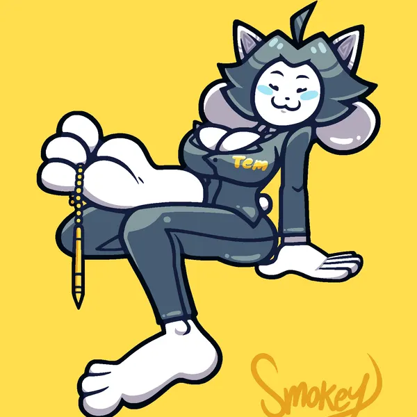 temmie (undertale) (undertale, undertale (series)) created by smokey the menish