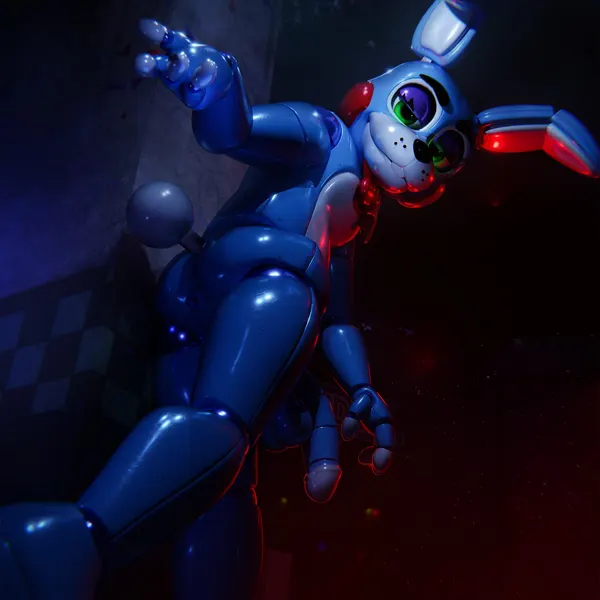 toy bonnie (fnaf) (five nights at freddy's, five nights at freddy's 2) created by vincead