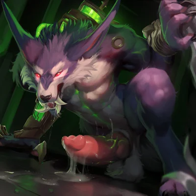 warwick (lol) (league of legends, riot games) created by reddyrennard