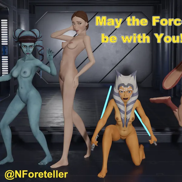 aayla secura, ahsoka tano, lop (star wars visions) (star wars, star wars visions) created by naughty foreteller