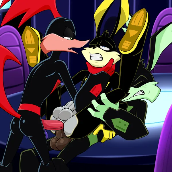 ace bunny, rev runner, tech e. coyote (loonatics unleashed, looney tunes) created by lonbluewolf