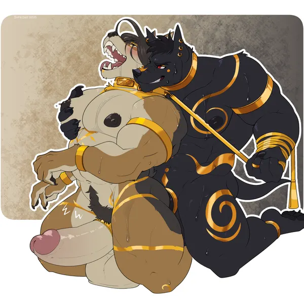 aiden (wolfdudeaiden), djoser (psychoh13) created by soradezwolfox