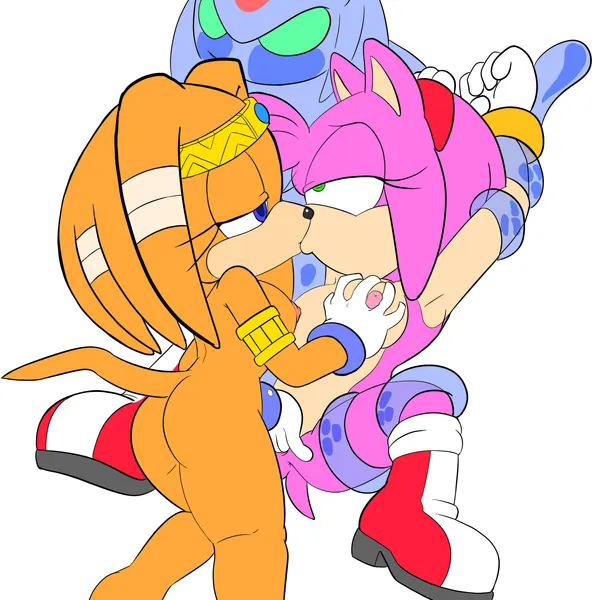 amy rose, chaos (sonic), tikal the echidna (sega, sonic adventure) created by neo x6