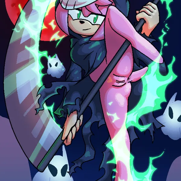 amy rose (halloween, sega) created by junebug69