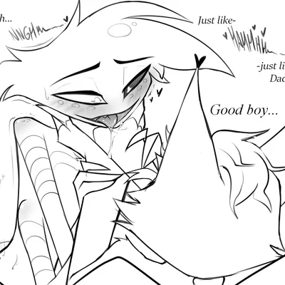 angel dust, husk (hazbin hotel) (hazbin hotel, hellaverse) created by potatonebula