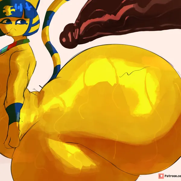 ankha (animal crossing) (animal crossing, nintendo) created by adawndraws